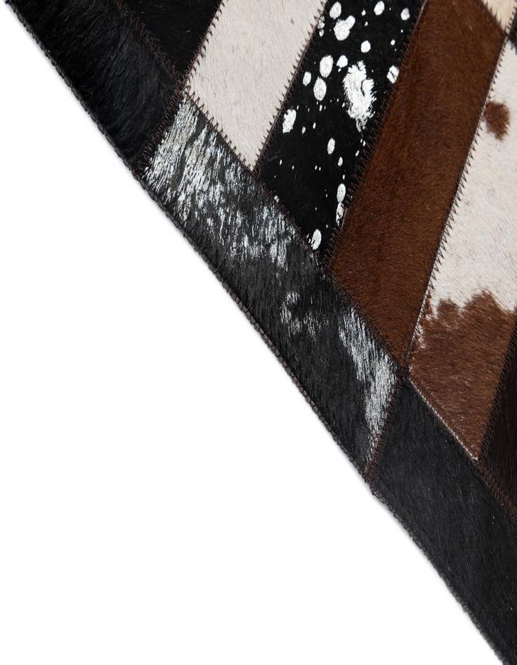 Detail image of  5' 3 x 8' 2 Cowhide - Patchwork Rug