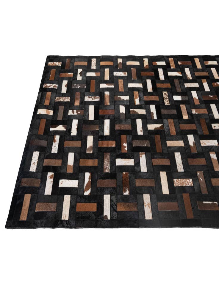 Detail image of  5' 3 x 8' 1 Cowhide - Patchwork Rug