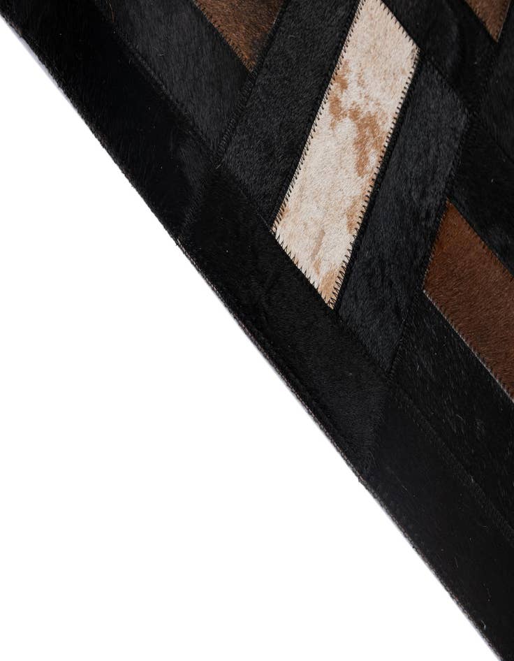 Detail image of  5' 3 x 8' 1 Cowhide - Patchwork Rug