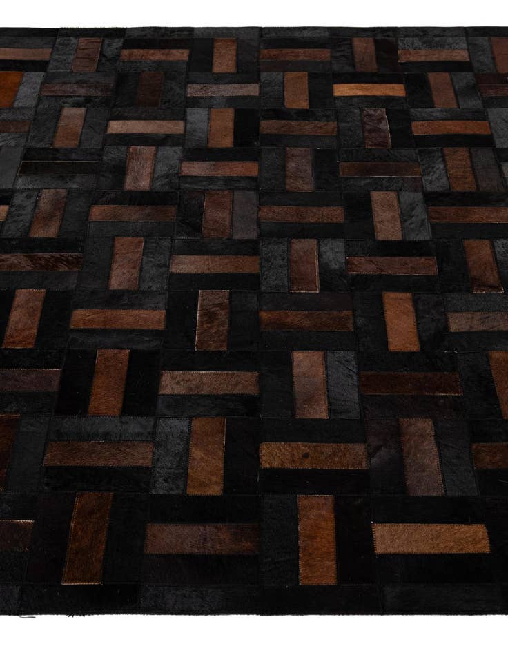 Detail image of  5' 3 x 8' 1 Cowhide - Patchwork Rug