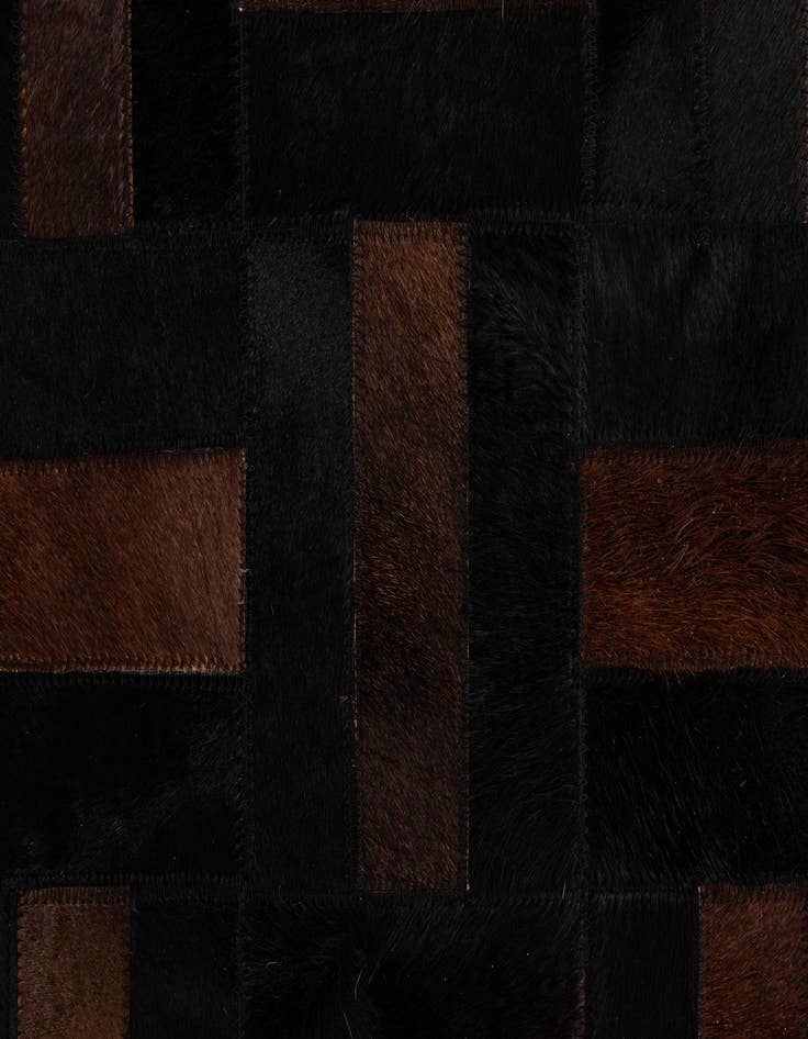 Detail image of  5' 3 x 8' 1 Cowhide - Patchwork Rug