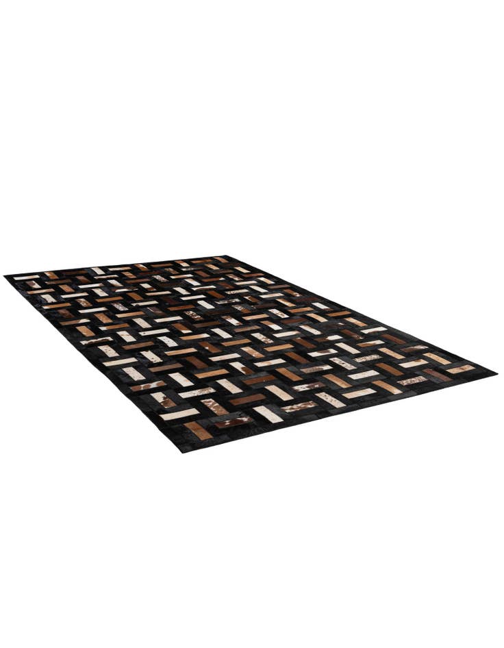 Detail image of  5' 3 x 8' 1 Cowhide - Patchwork Rug