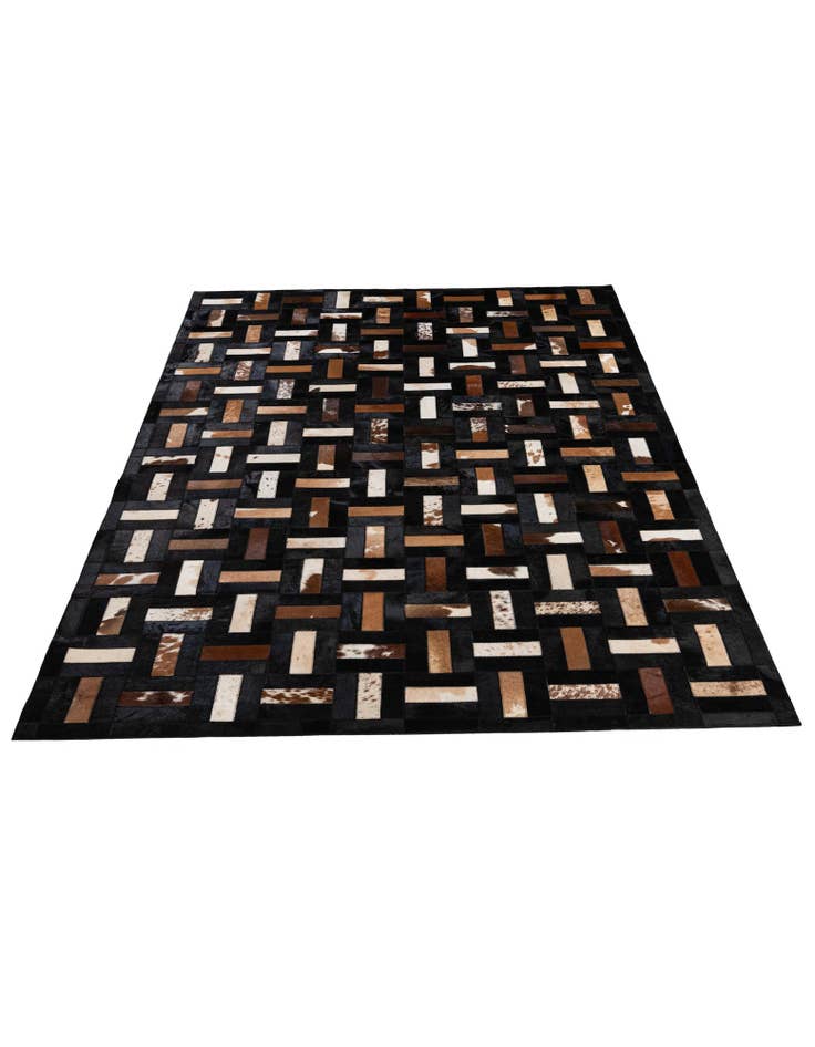 Detail image of  5' 3 x 8' 1 Cowhide - Patchwork Rug