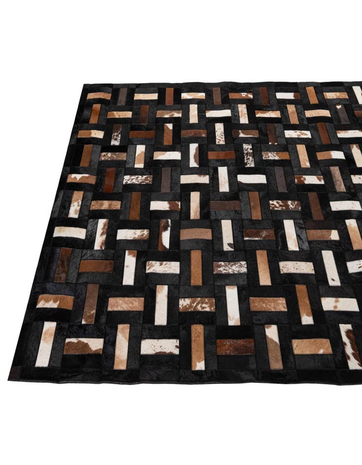 Detail image of  5' 3 x 8' 1 Cowhide - Patchwork Rug