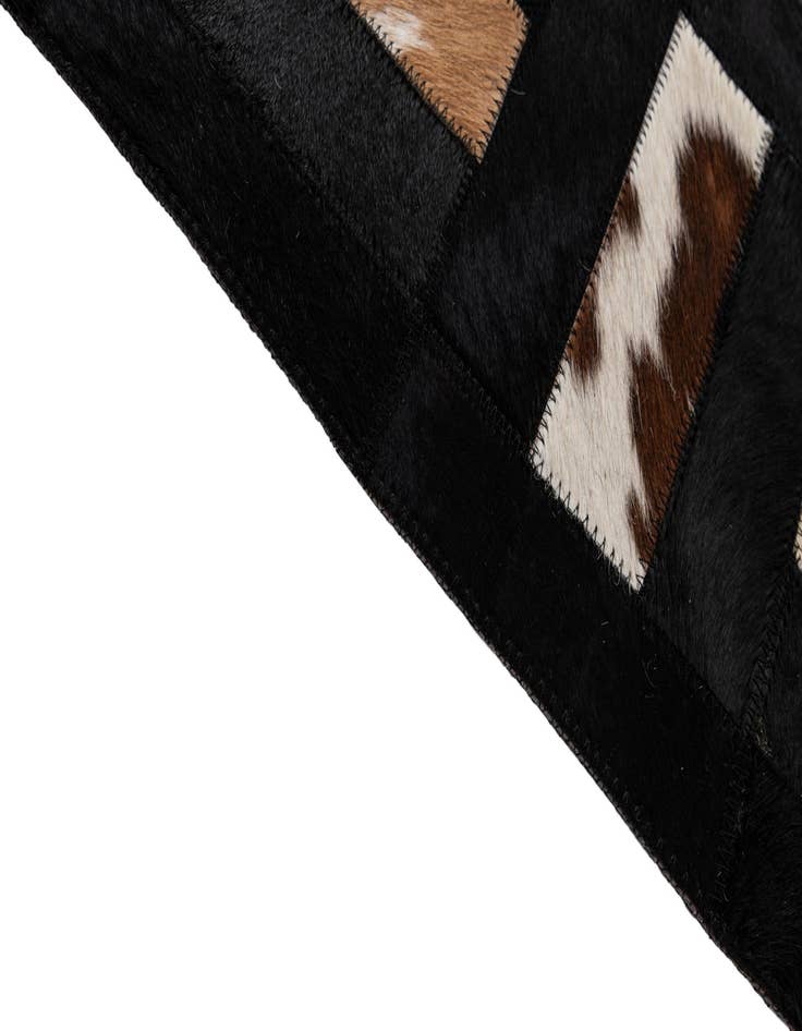 Detail image of  5' 3 x 8' 1 Cowhide - Patchwork Rug