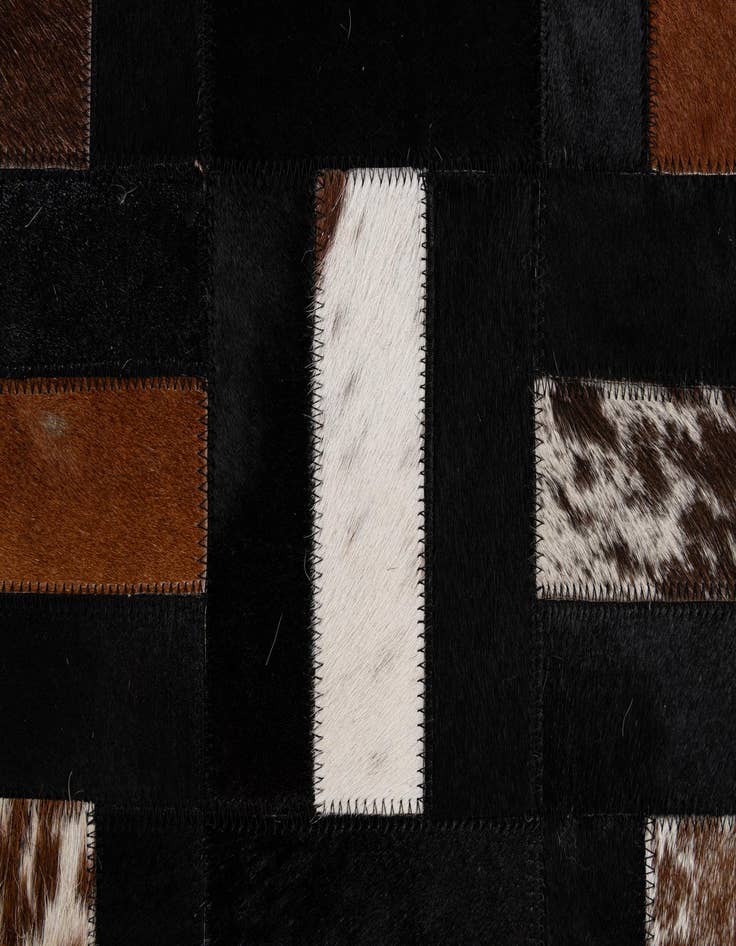 Detail image of  5' 3 x 8' 1 Cowhide - Patchwork Rug