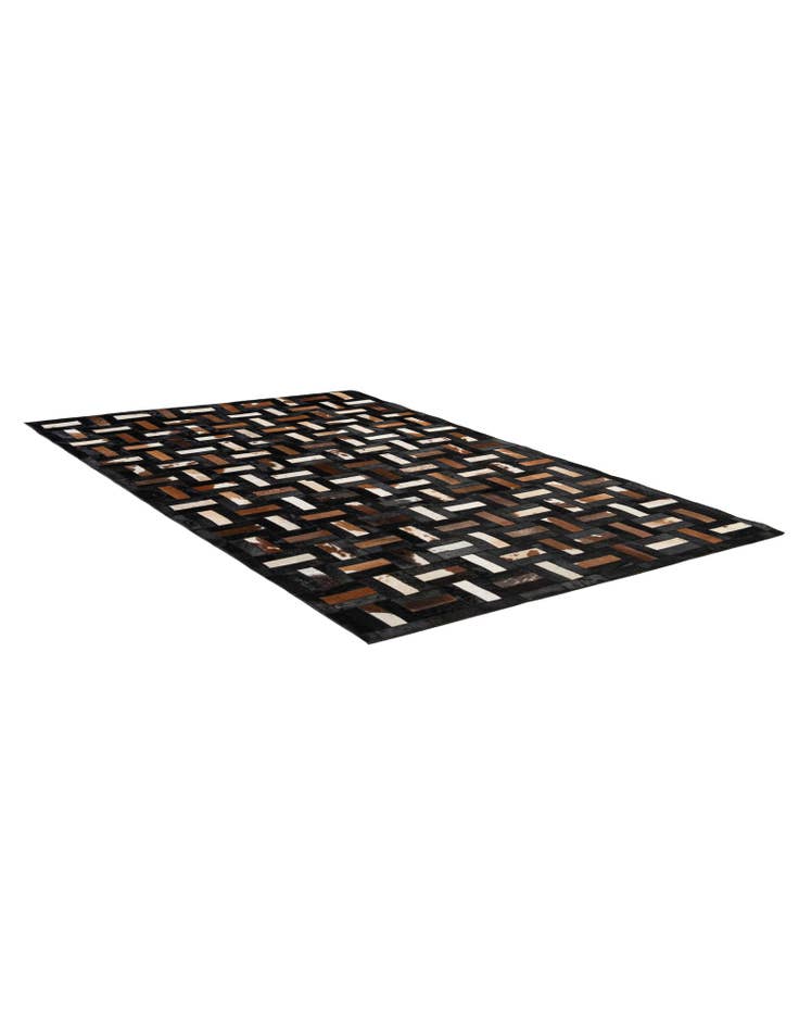 Detail image of  5' 3 x 8' 1 Cowhide - Patchwork Rug