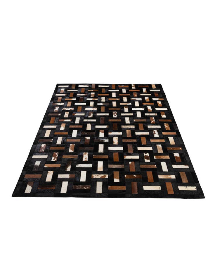Detail image of  5' 3 x 8' 1 Cowhide - Patchwork Rug