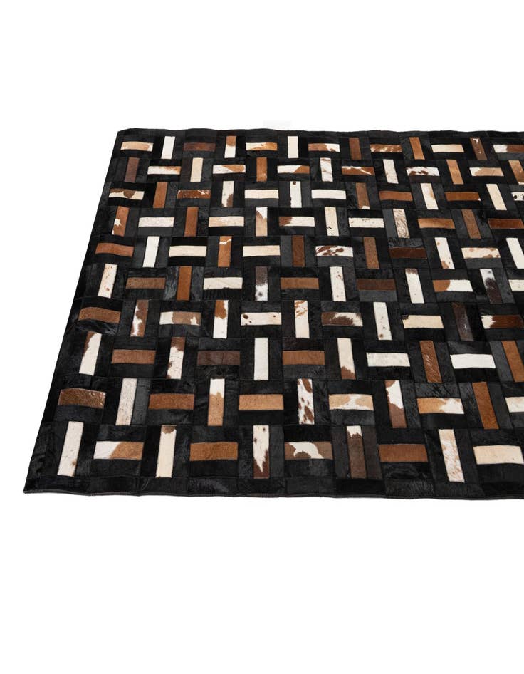 Detail image of  5' 3 x 8' 1 Cowhide - Patchwork Rug