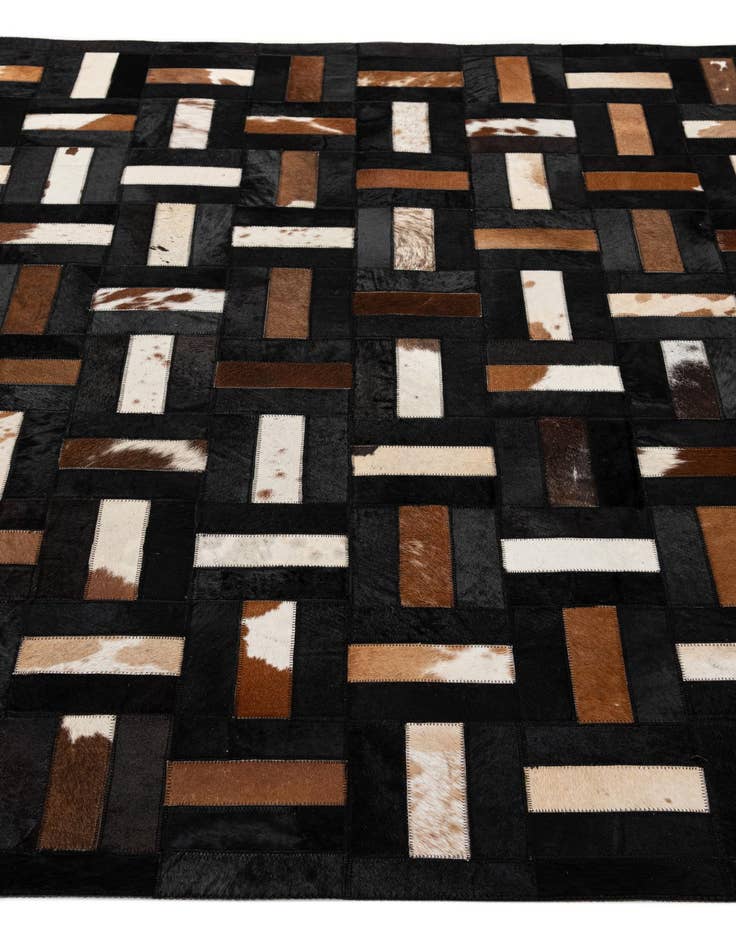 Detail image of  5' 3 x 8' 1 Cowhide - Patchwork Rug