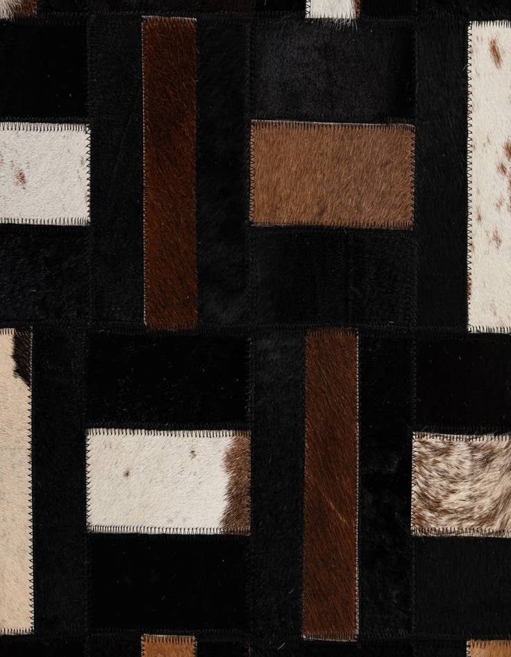 Detail image of  5' 3 x 8' 1 Cowhide - Patchwork Rug