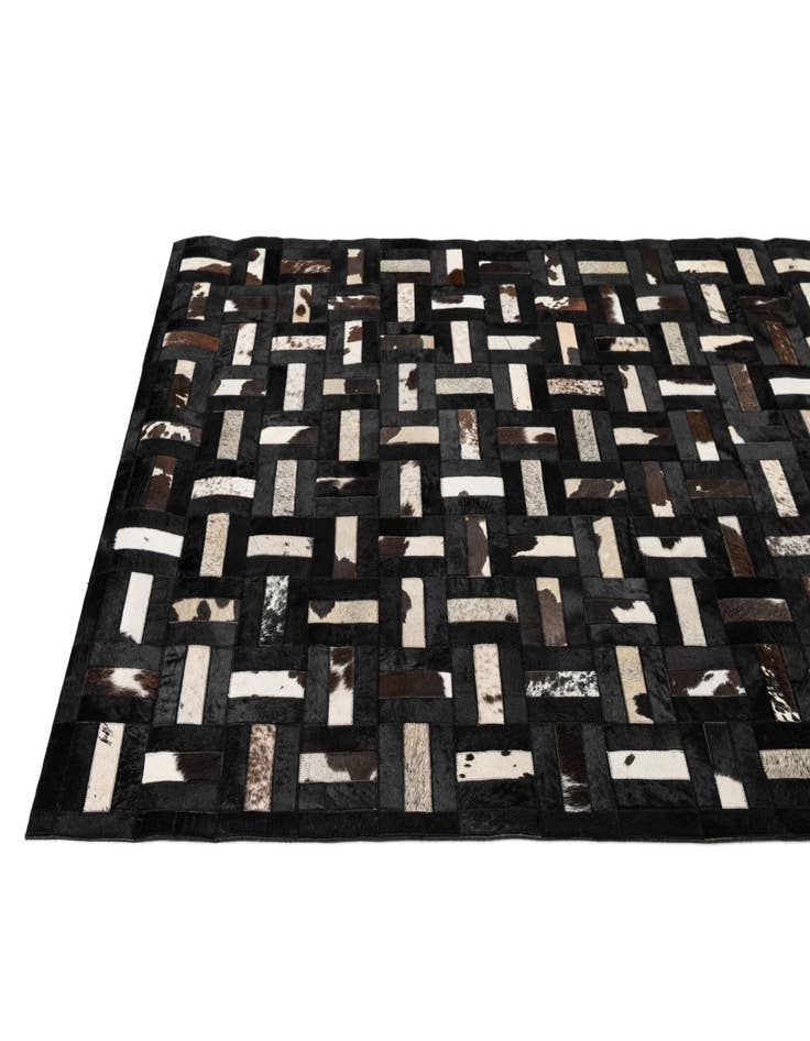 Detail image of  5' 3 x 8' 2 Cowhide - Patchwork Rug
