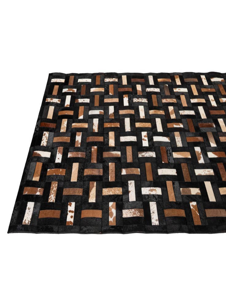 Detail image of  5' 3 x 8' 2 Cowhide - Patchwork Rug