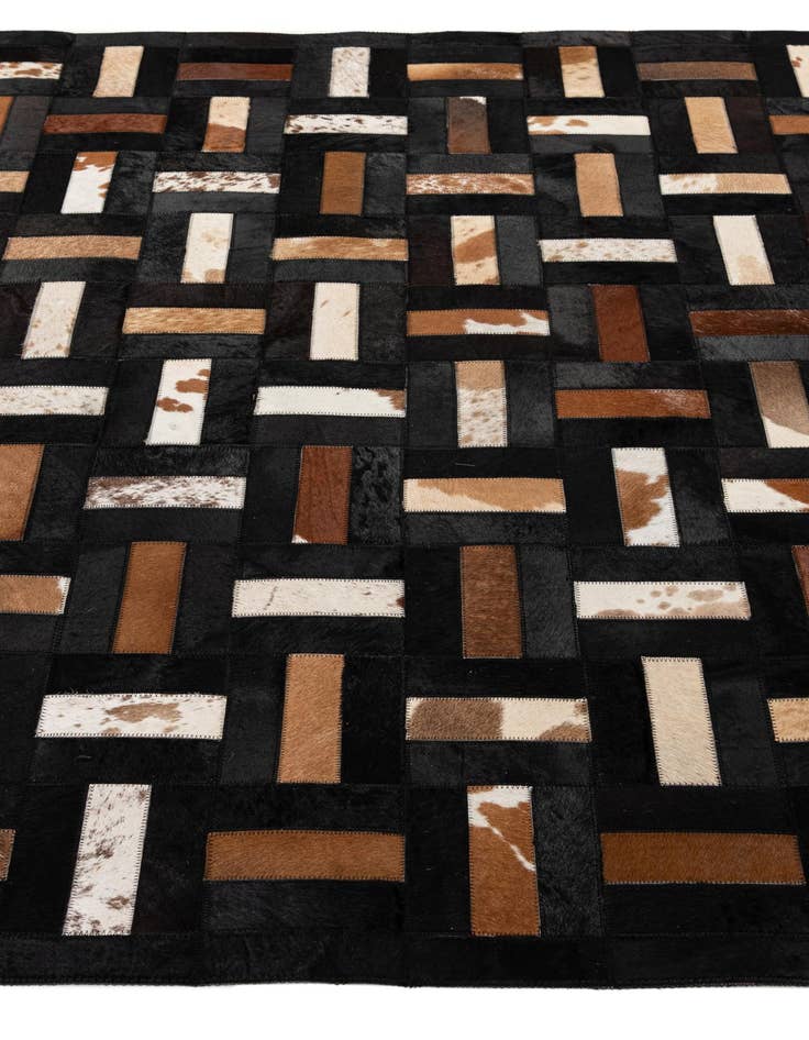 Detail image of  5' 3 x 8' 2 Cowhide - Patchwork Rug