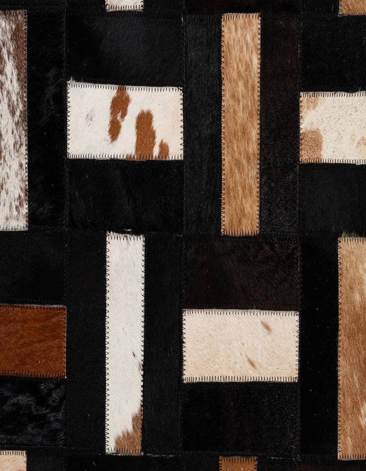 Detail image of  5' 3 x 8' 2 Cowhide - Patchwork Rug