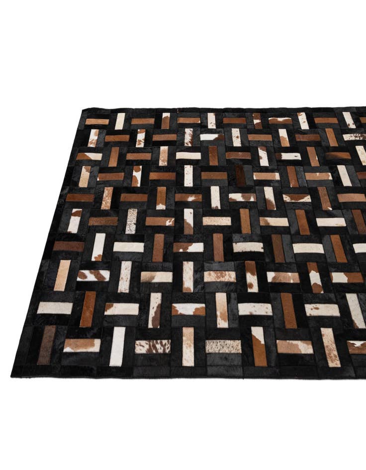 Detail image of  5' 3 x 8' 1 Cowhide - Patchwork Rug