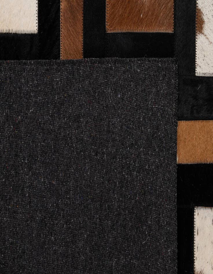 Detail image of  5' 3 x 8' 1 Cowhide - Patchwork Rug