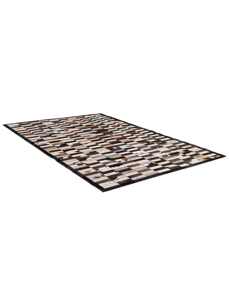 Detail image of  5' 3 x 8' Cowhide - Patchwork Rug