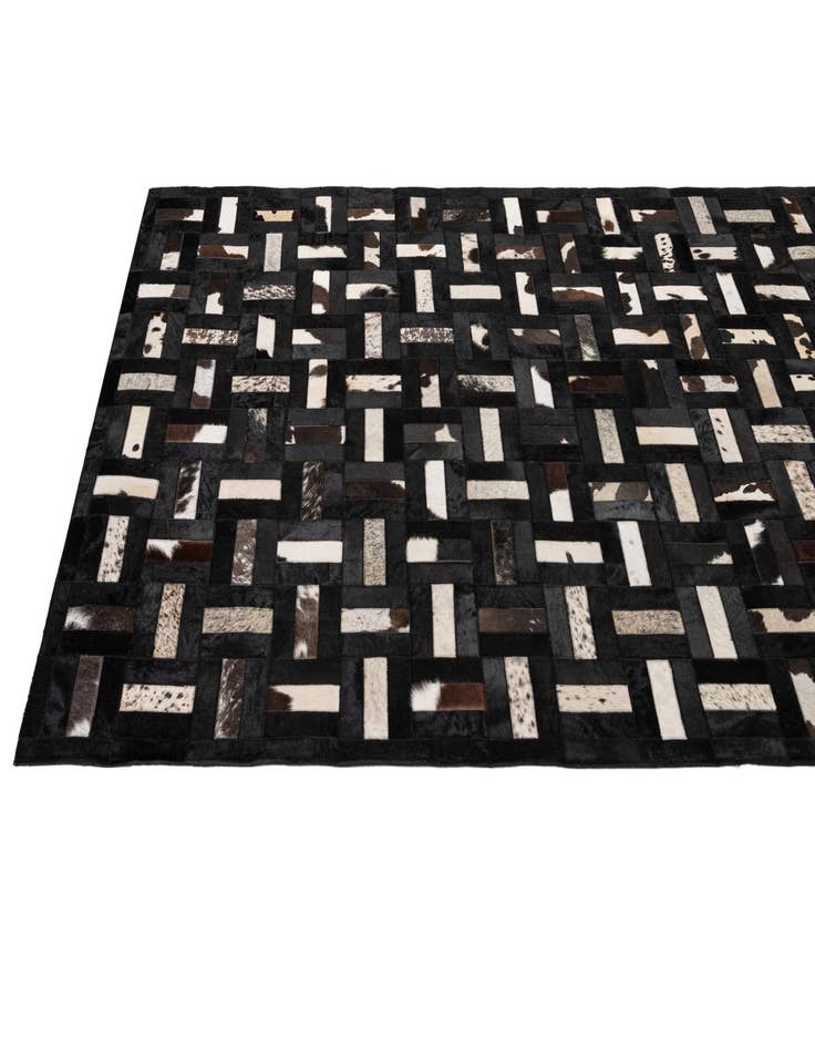 Detail image of  5' 4 x 8' 2 Cowhide - Patchwork Rug