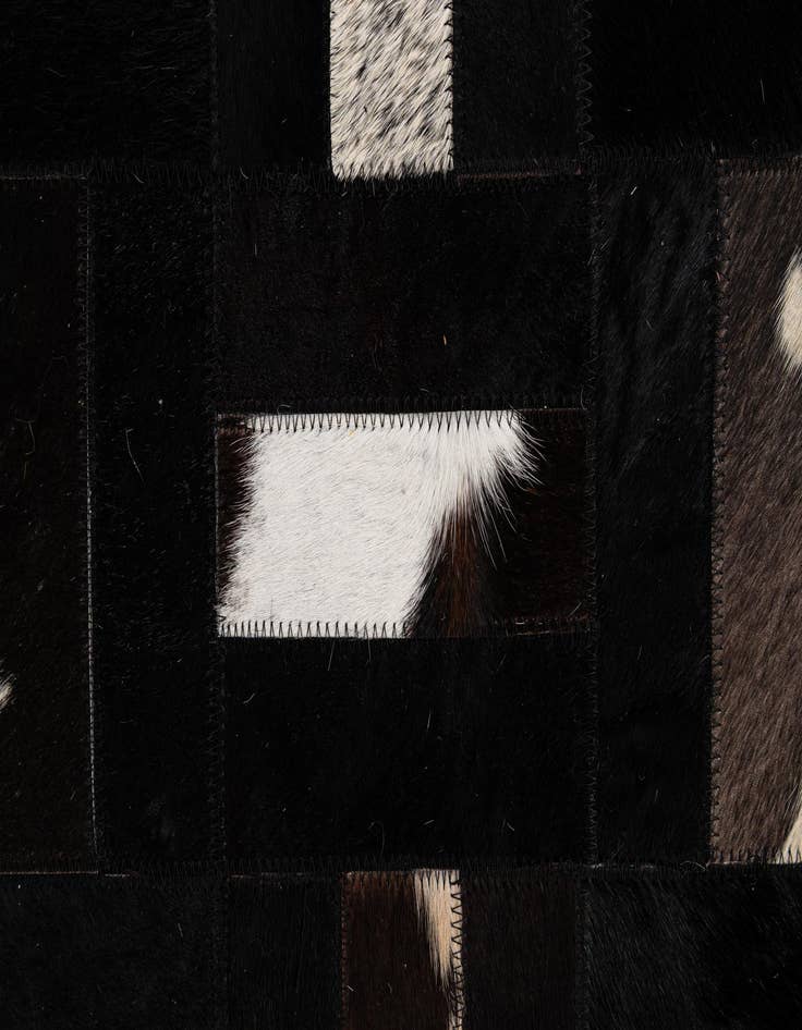 Detail image of  5' 4 x 8' 2 Cowhide - Patchwork Rug