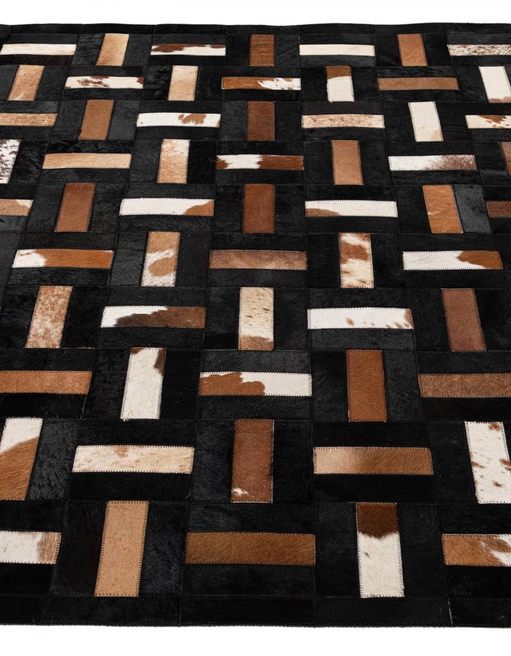 Detail image of  5' 3 x 8' 2 Cowhide - Patchwork Rug