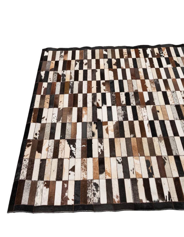 Detail image of  5' 3 x 8' 1 Cowhide - Patchwork Rug
