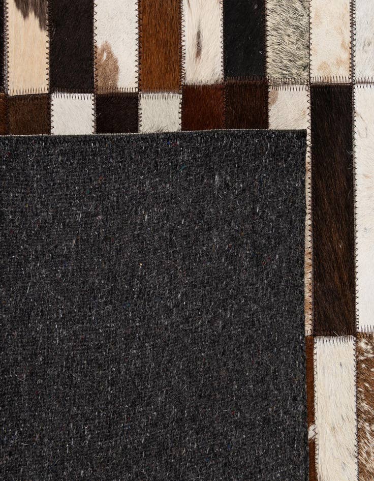Detail image of  5' 3 x 8' 1 Cowhide - Patchwork Rug