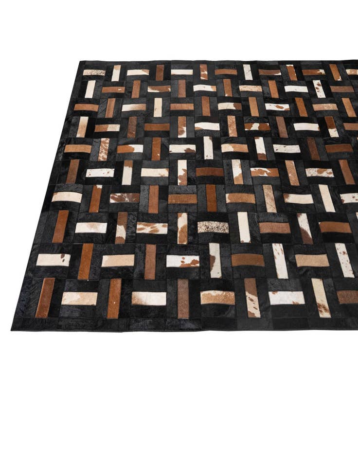 Detail image of  5' 3 x 8' 1 Cowhide - Patchwork Rug
