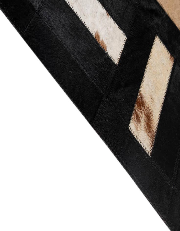 Detail image of  5' 3 x 8' 1 Cowhide - Patchwork Rug