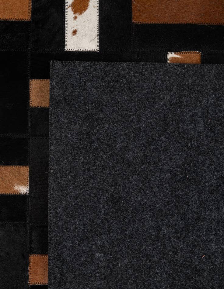 Detail image of  5' 3 x 8' 1 Cowhide - Patchwork Rug