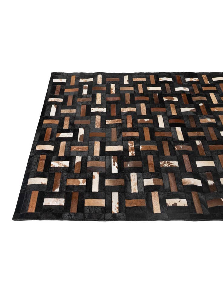 Detail image of  5' 3 x 8' 2 Cowhide - Patchwork Rug