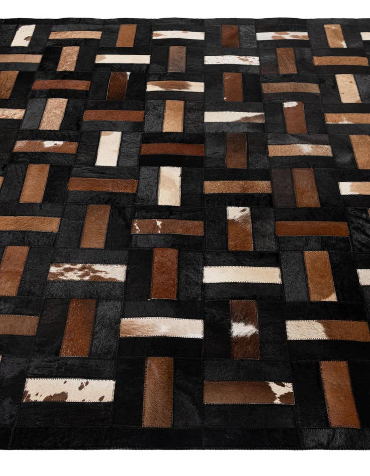 Detail image of  5' 3 x 8' 2 Cowhide - Patchwork Rug