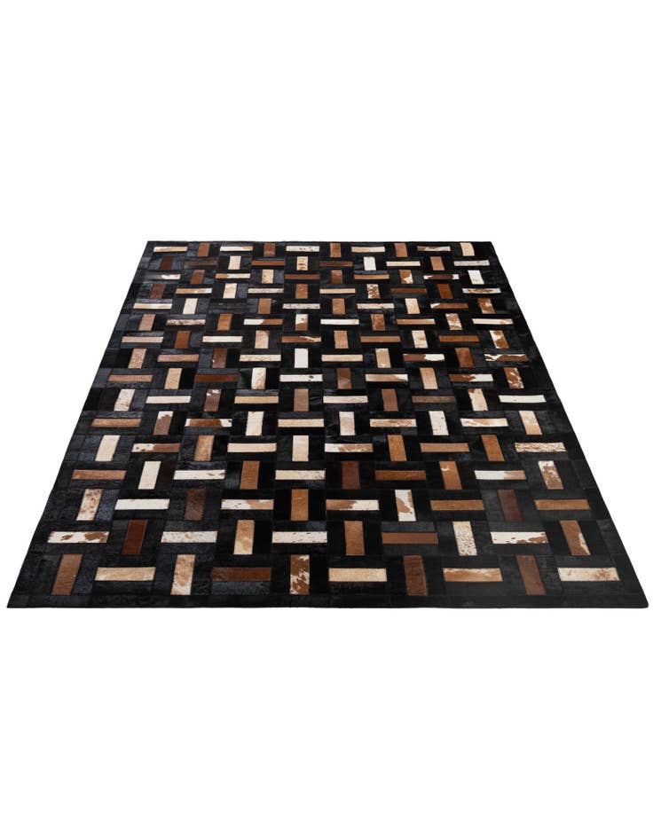 Detail image of  5' 3 x 8' 1 Cowhide - Patchwork Rug