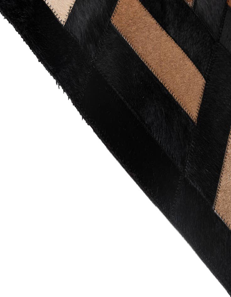 Detail image of  5' 3 x 8' 1 Cowhide - Patchwork Rug