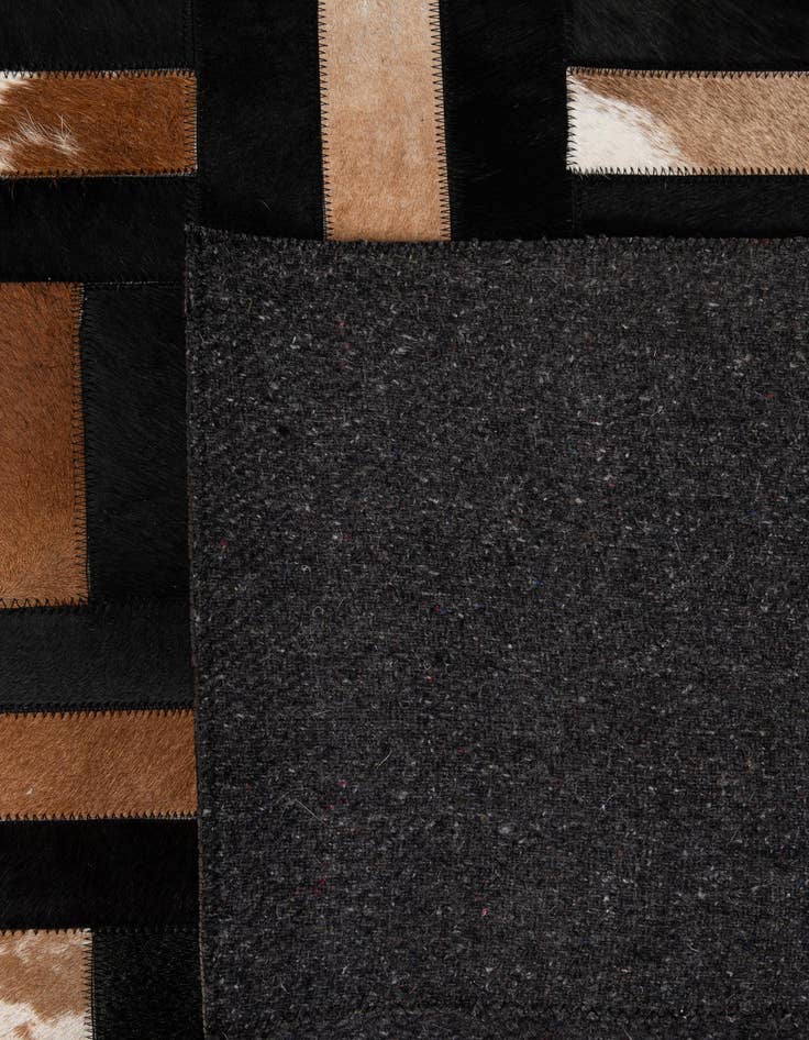 Detail image of  5' 3 x 8' 1 Cowhide - Patchwork Rug