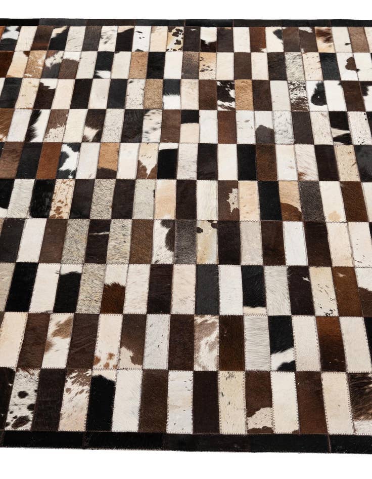 Detail image of  5' 3 x 8' 2 Cowhide - Patchwork Rug