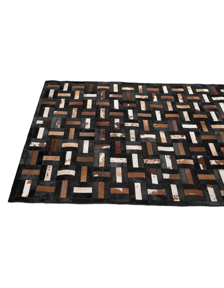 Detail image of  5' 2 x 8' 1 Cowhide - Patchwork Rug