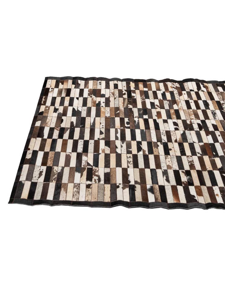 Detail image of  5' 3 x 7' 11 Cowhide - Patchwork Rug