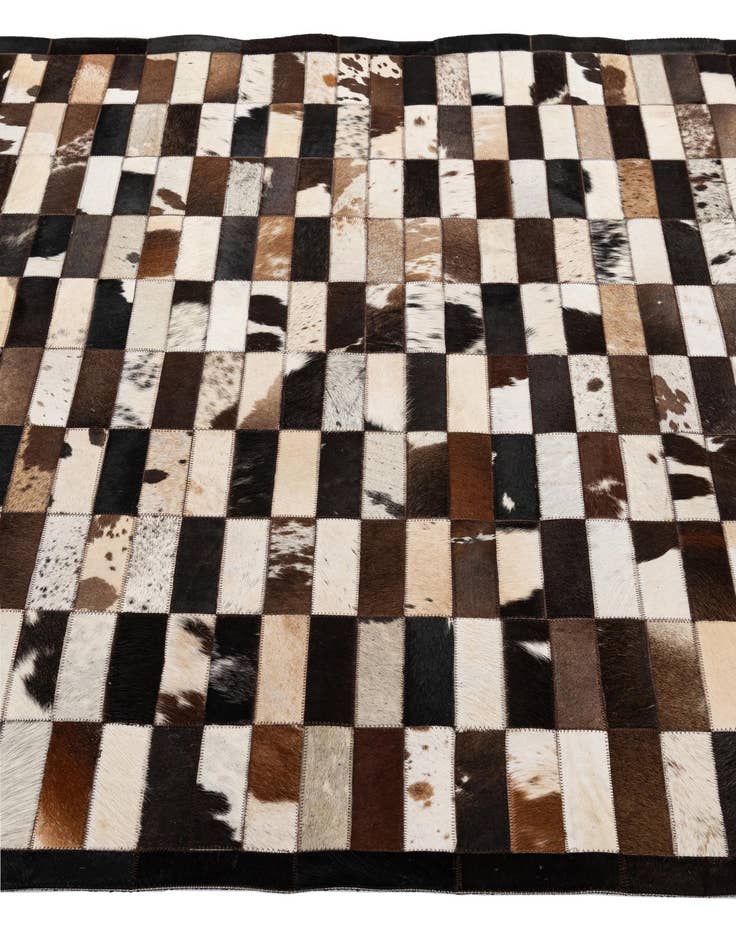 Detail image of  5' 3 x 7' 11 Cowhide - Patchwork Rug