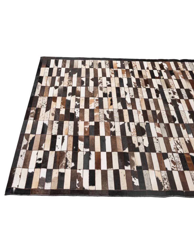 Detail image of  5' 3 x 8' 1 Cowhide - Patchwork Rug