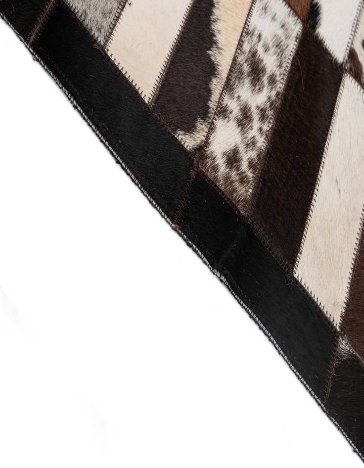 Detail image of  5' 3 x 8' 1 Cowhide - Patchwork Rug