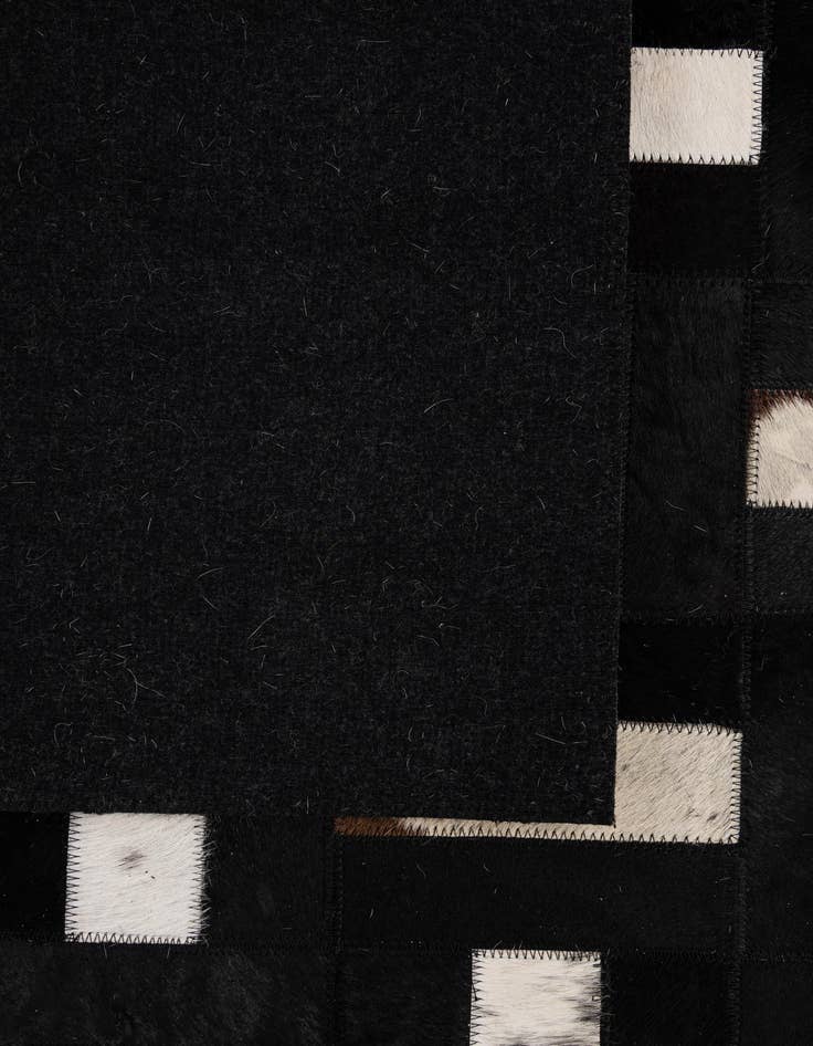 Detail image of  5' 2 x 8' 1 Cowhide - Patchwork Rug