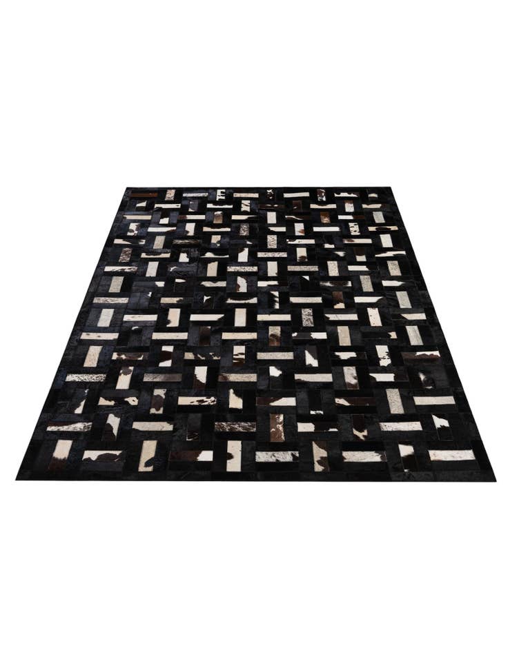 Detail image of  5' 3 x 8' 2 Cowhide - Patchwork Rug