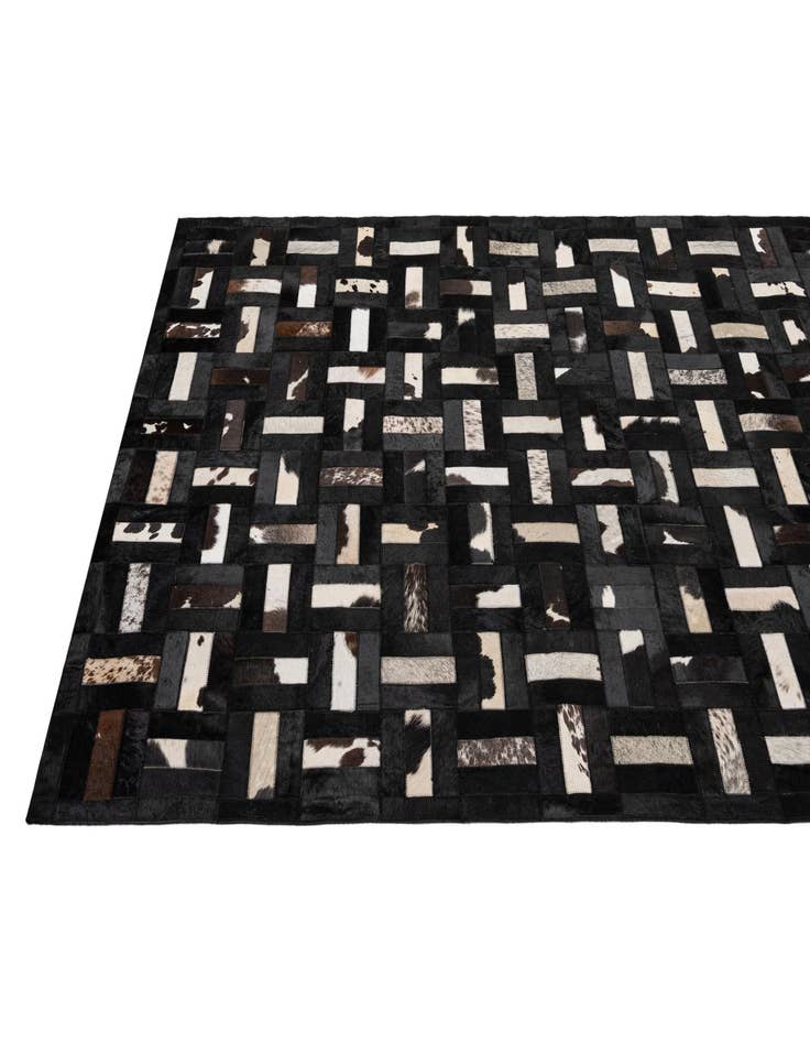 Detail image of  5' 3 x 8' 2 Cowhide - Patchwork Rug