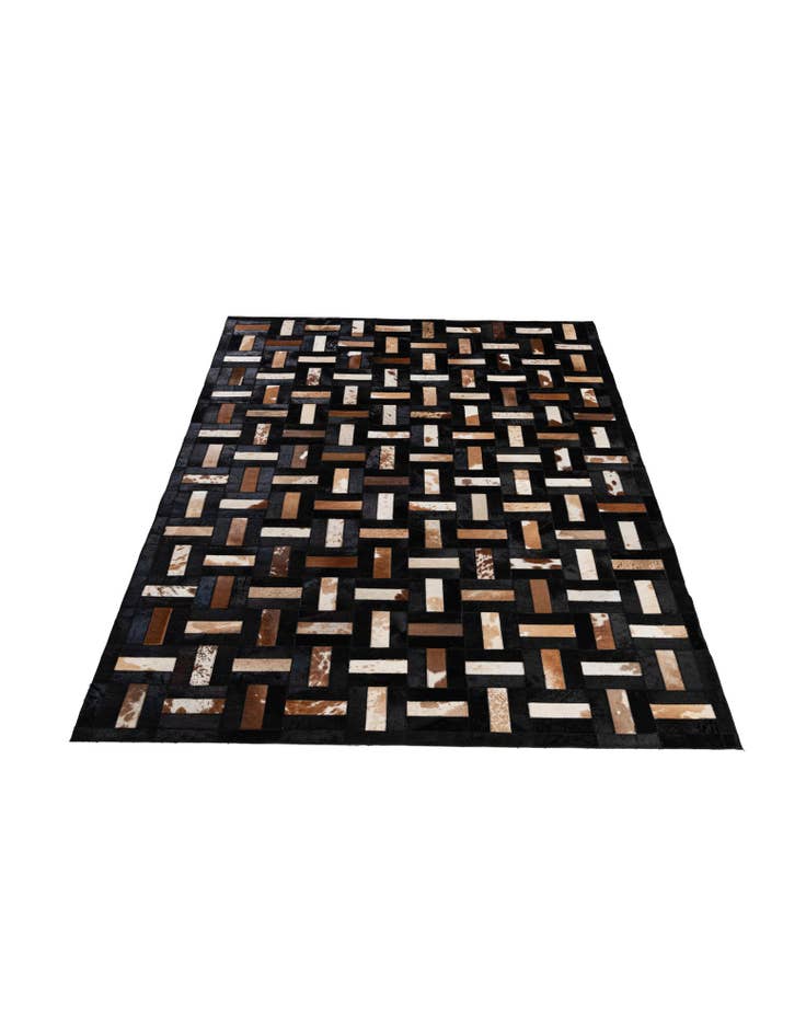 Detail image of  5' 3 x 8' 1 Cowhide - Patchwork Rug