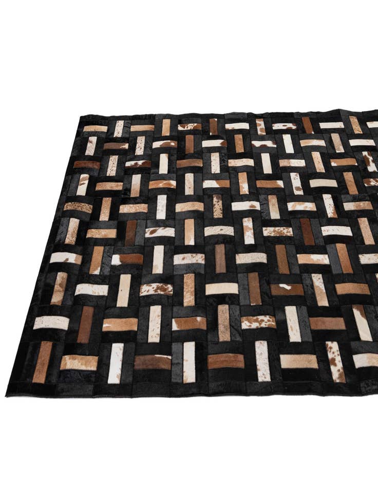 Detail image of  5' 3 x 8' 1 Cowhide - Patchwork Rug