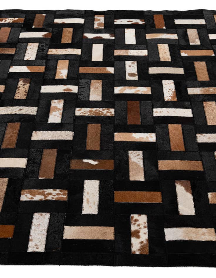 Detail image of  5' 3 x 8' 1 Cowhide - Patchwork Rug