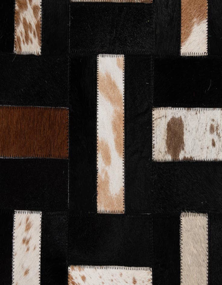 Detail image of  5' 3 x 8' 1 Cowhide - Patchwork Rug
