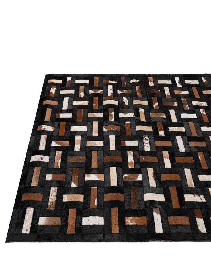 Detail image of  5' 3 x 8' 1 Cowhide - Patchwork Rug
