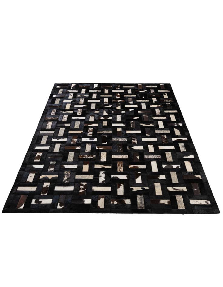 Detail image of  5' 3 x 8' 1 Cowhide - Patchwork Rug